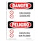 Signmission OSHA Danger Sign, 10" Height, Rigid Plastic, Unleaded Gasoline Bilingual Spanish, VS-1280 OS-DS-P-710-VS-1280 - alternate 1